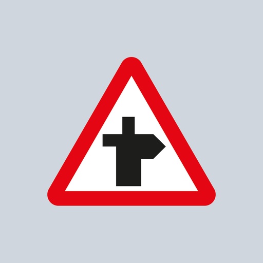 Triangular Sign 504.1 (Crossroads Ahead - Priority Right)