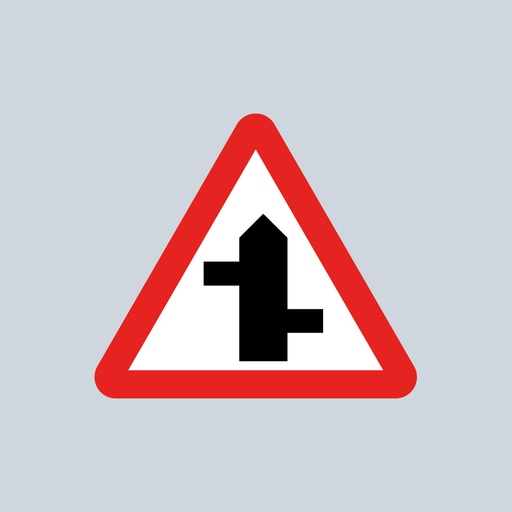 Triangular Sign 507.1 (Staggered Junction Ahead Right/Left)