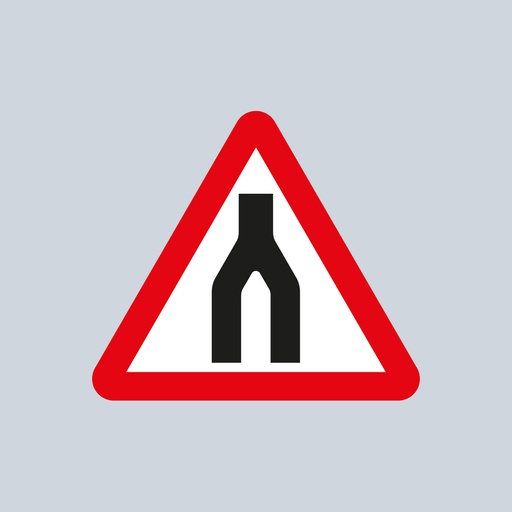Triangular Sign 520 (Dual Carriageway ends Ahead)