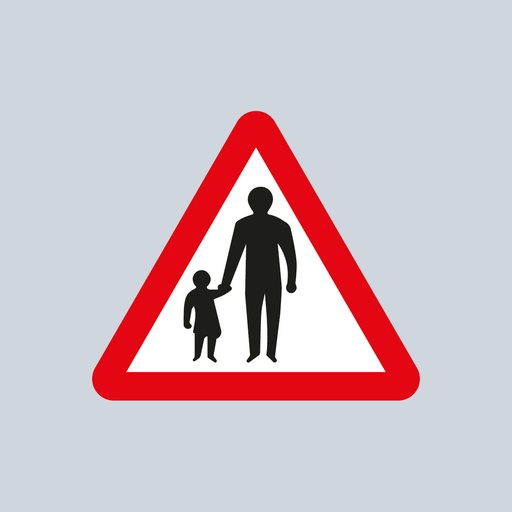 Triangular Sign 544.1 (Pedestrians in Road Ahead)