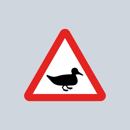Triangular Sign 551.2 (Wild Fowl in Road)