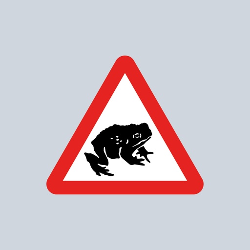 Triangular Sign 551.1 (Migratory Toad Crossing Ahead)