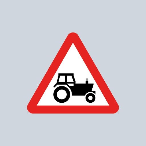 Triangular Sign 553.1 (Agricultural Vehicles Likely To Be In Road Ahead)