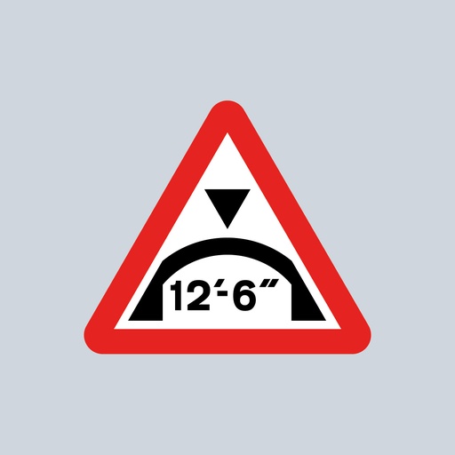 Triangular Sign 531.1 (Maximum Headroom - Arch Bridge 12'6" enquire for other heights) 