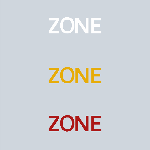 Preformed Thermoplastic Letters 'ZONE'