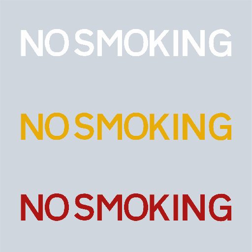 Preformed Thermoplastic Letters 'NO SMOKING'
