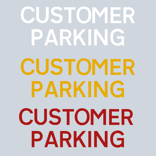 Preformed Thermoplastic Letters 'CUSTOMER PARKING'