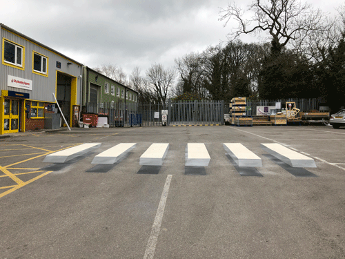 3D Zebra Crossing - 6 Sections 