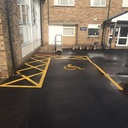 Disabled Sign - Yellow with hatched bay