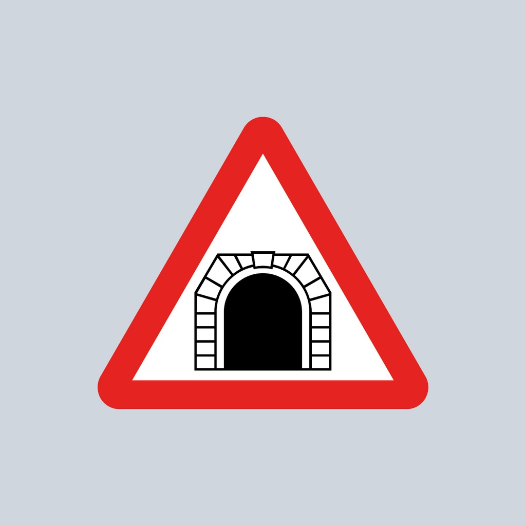 Triangular Sign 529.1 (Tunnel Ahead) 