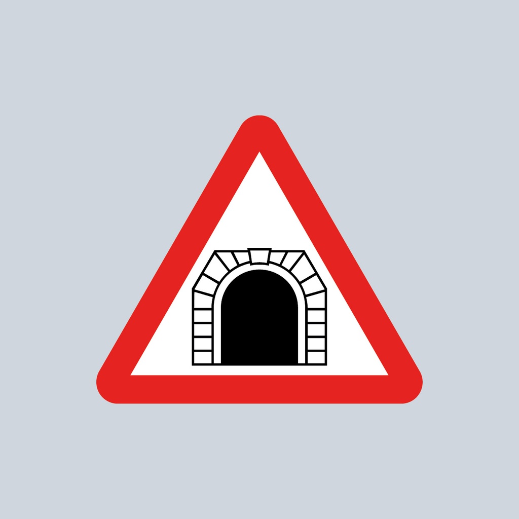 Triangular Sign 529.1 (Tunnel Ahead) 