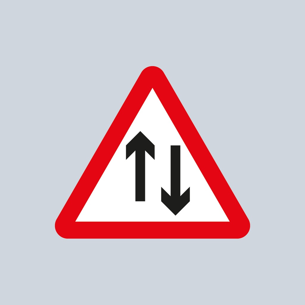 [TRTR521-3030] Triangular Sign 521 (Two-Way Traffic) (3030mm x 1200mm)