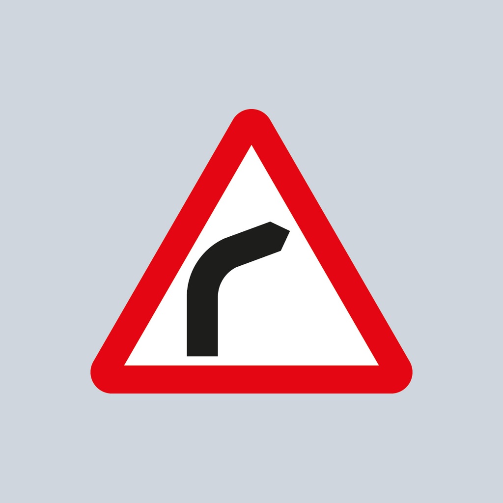 [TRTR512R-1200] Triangular Sign 512 (Bend Ahead - Right) (1200mm x 1200mm)