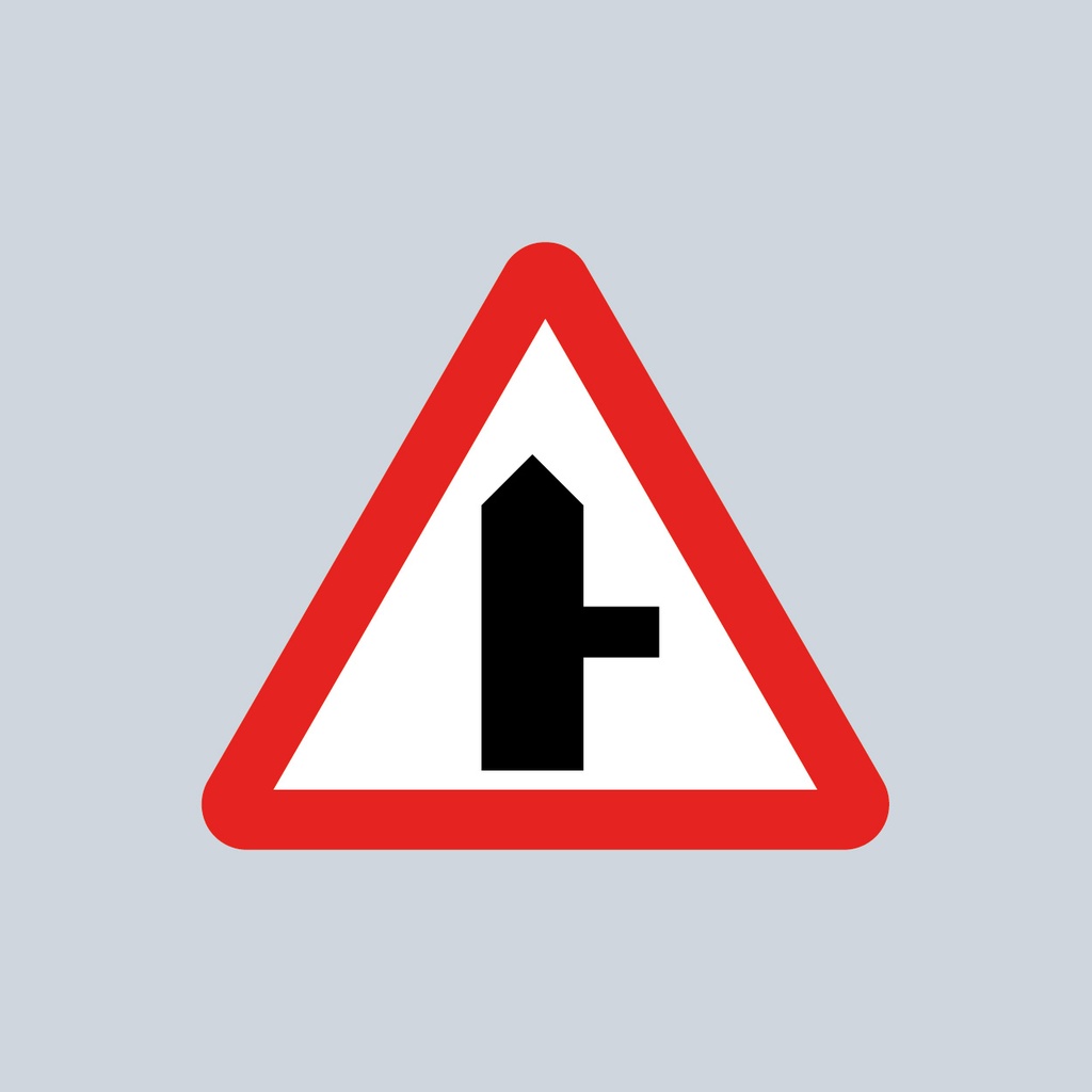 [TRTR506.1R-3030] Triangular Sign 506.1 (Side Road Ahead - Right) (3030mm x 1200mm)