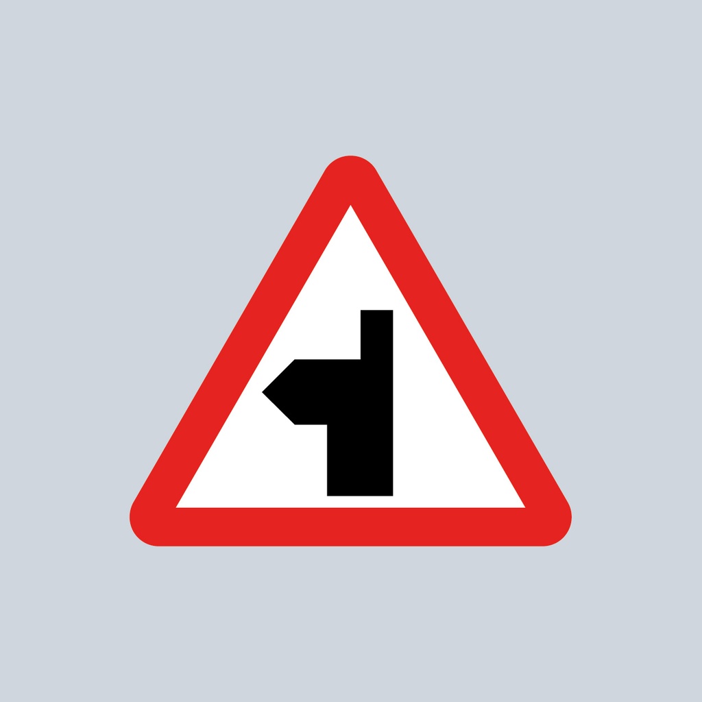 [TRTR506.1LP-1200] Triangular Sign 506.1 (Side Road Ahead - Priority Left) (1200mm x 1200mm)