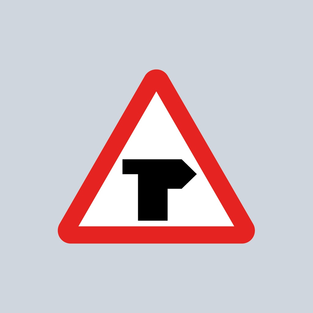 [TRTR505.1RP-1200] Triangular Sign 505.1 T-Junction Ahead  (Priority Right) (1200mm x 1200mm)