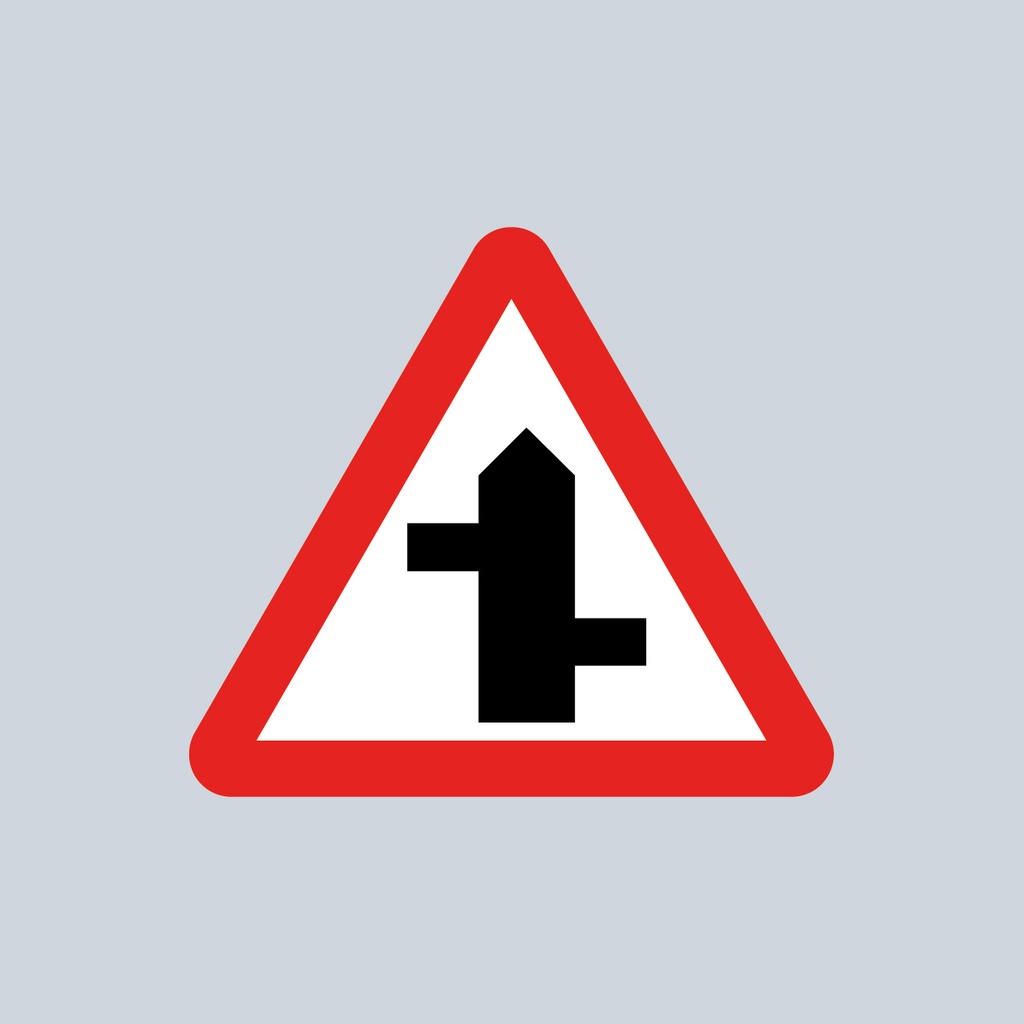 [TRTR507.1RL-1200] Triangular Sign 507.1 (Staggered Junction Ahead Right/Left) (1200mm x 1200mm)