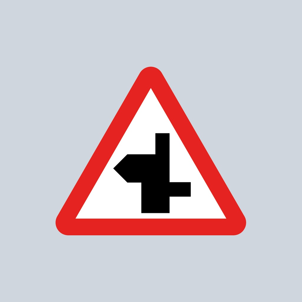 [TRTR507.1LP-1200] Triangular Sign 507.1 (Staggered Junction Ahead - Left Priority) (1200mm x 1200mm)
