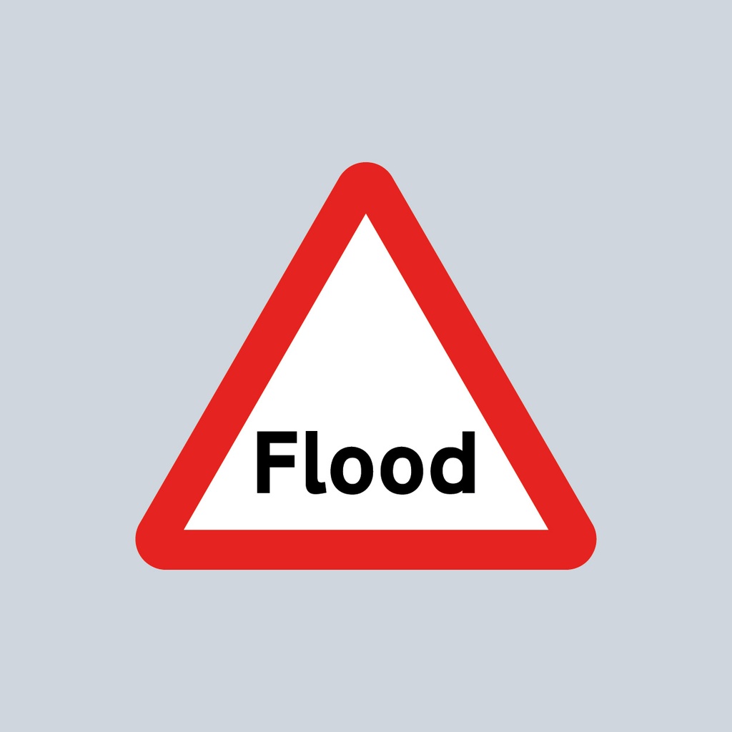 [TRTR554A-1200] Triangular Sign 554A (Flood) (1200mm x 1200mm)