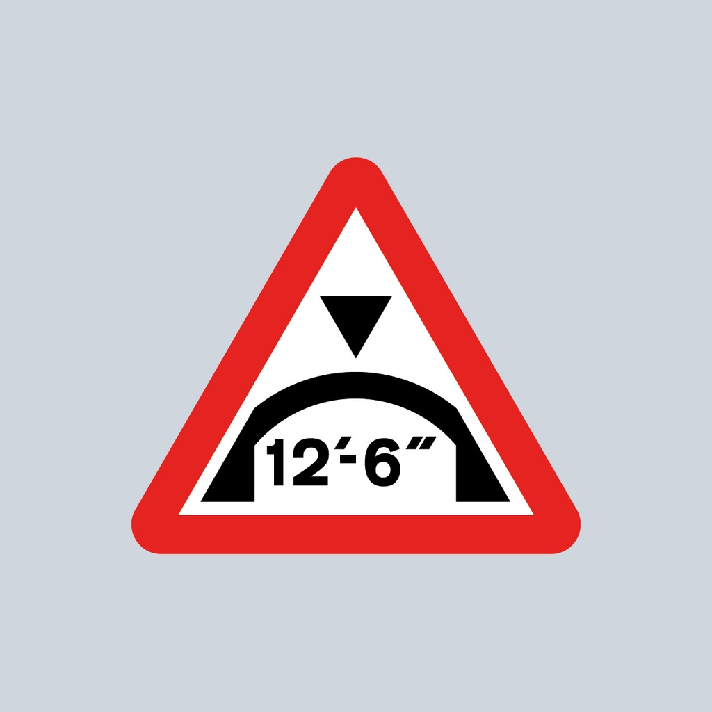 [TRTR531.1-3030-12.6FT] Triangular Sign 531.1 (Maximum Headroom - Arch Bridge 12'6" enquire for other heights)  (3030mm x 1200mm)