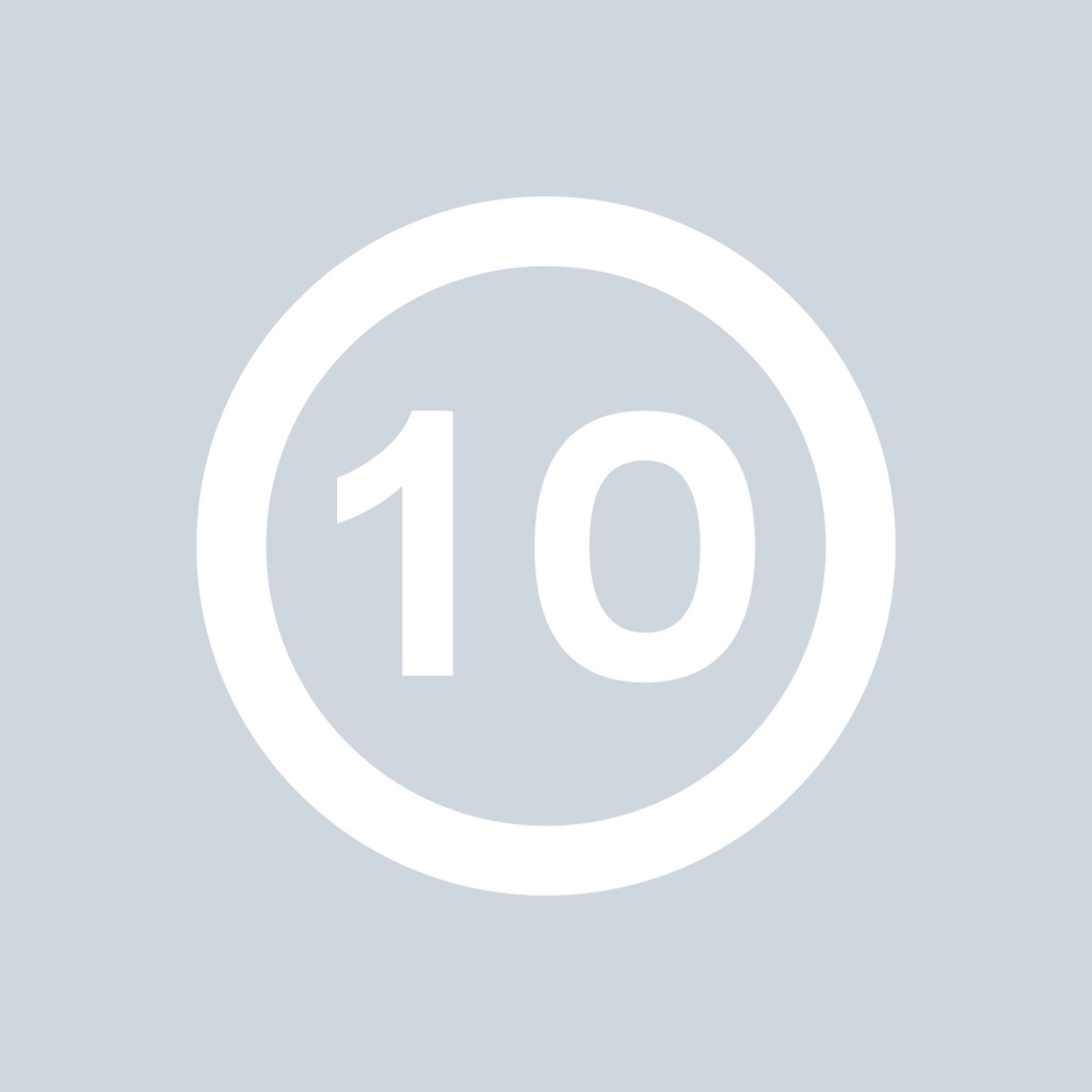 [TRSR3200-W10] Speed Roundel White - 10 MPH (3200mm x 1500mm)