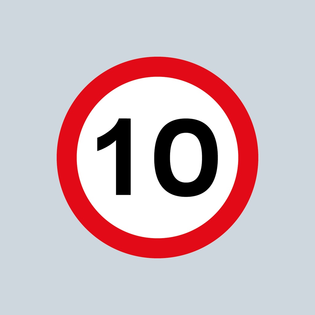 Speed Roundel Red, White & Black - 10