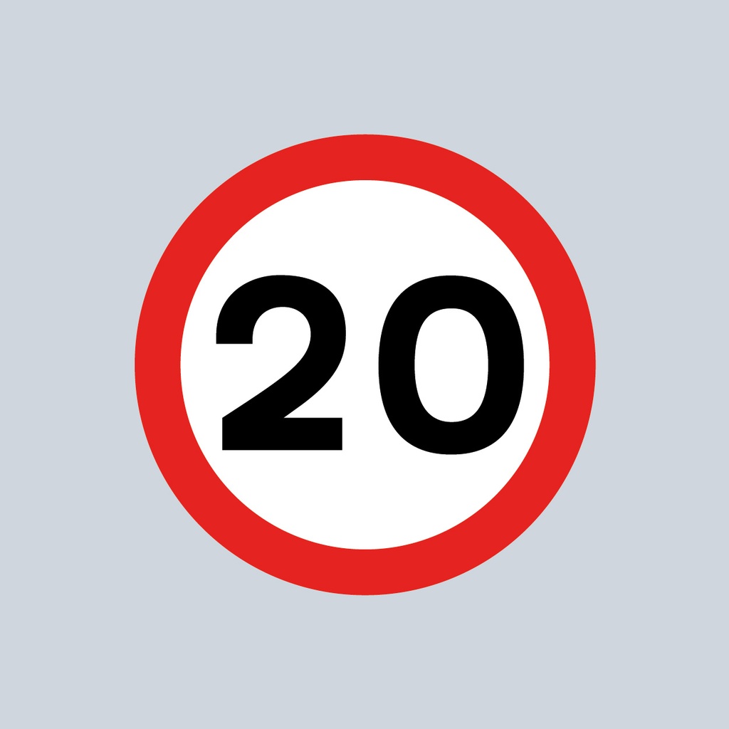 [TRSR3200-RWB20] Speed Roundel Red, White & Black - 20 (3200mm x 1500mm)