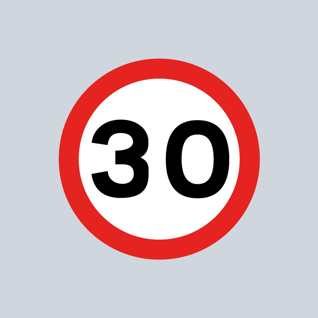 Speed Roundel Red, White & Black - 30