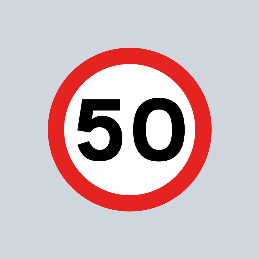 Speed Roundel Red, White & Black - 50