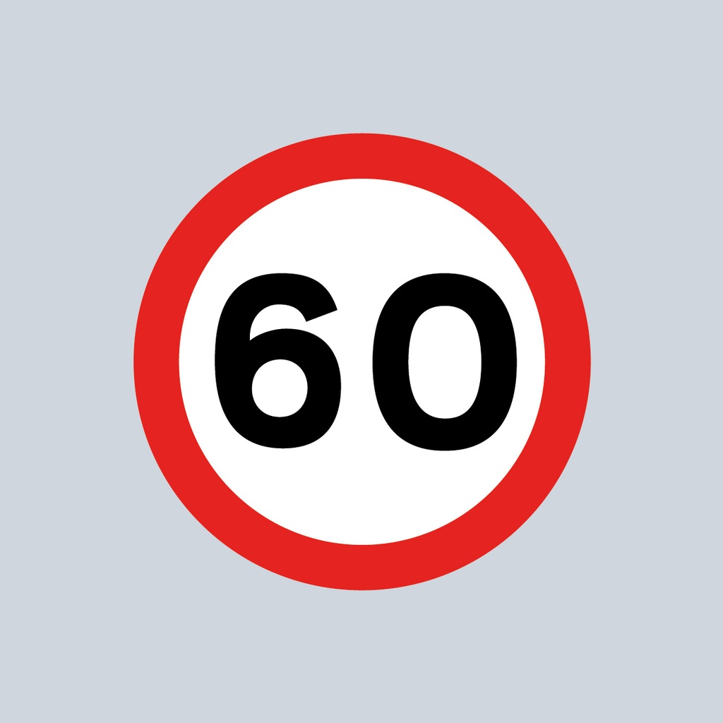 Speed Roundel Red, White & Black - 60