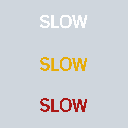 Preformed Thermoplastic Letters 'SLOW'