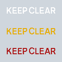 Preformed Thermoplastic Letters 'KEEP CLEAR'