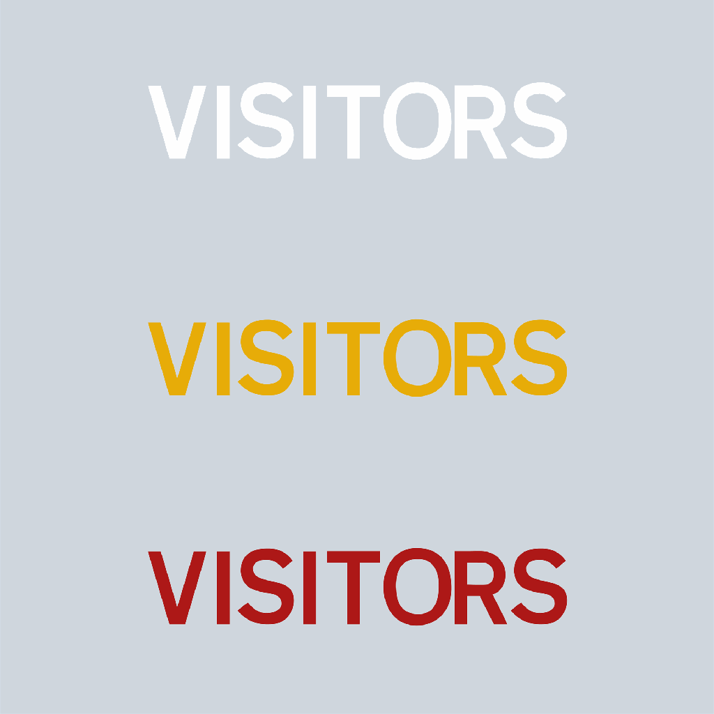 [TRLET-VISITORS0100-W] Preformed Thermoplastic Letters 'VISITORS' (White, 100mm)