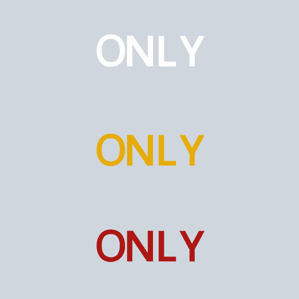 [TRLET-ONLY0100-W] Preformed Thermoplastic Letters 'ONLY' (White, 100mm)