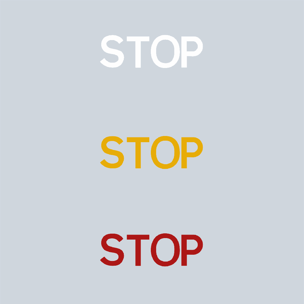Preformed Thermoplastic Letters 'STOP'