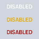 Preformed Thermoplastic Letters 'DISABLED'
