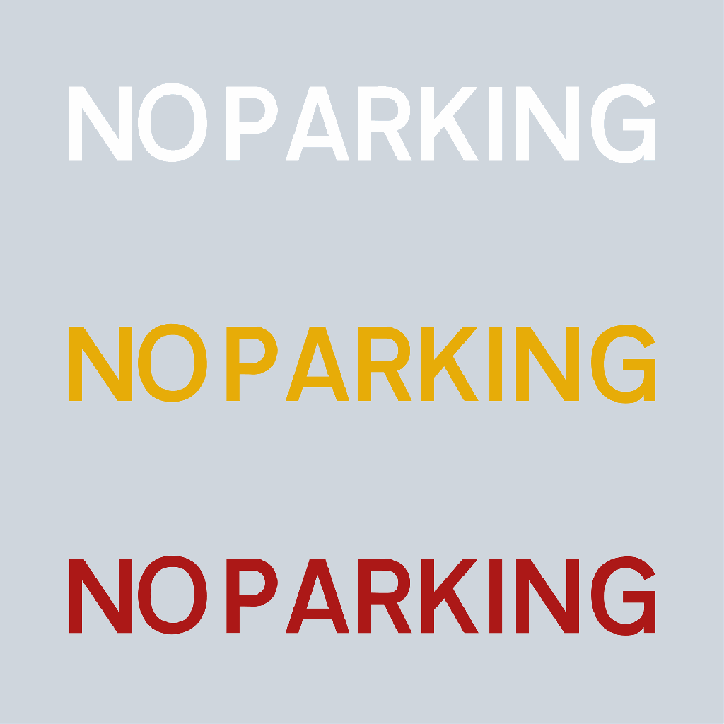 Preformed Thermoplastic Letters 'NO PARKING'
