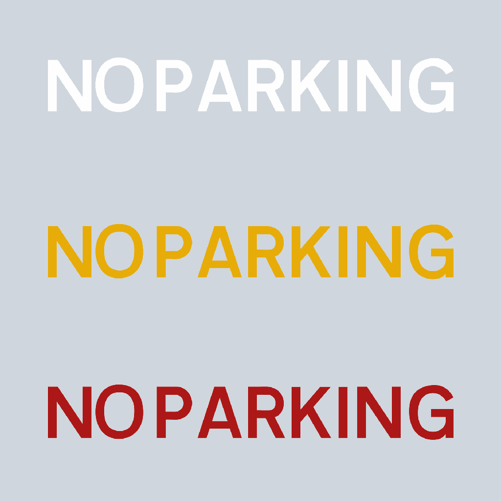 [TRLET-NOPARKING0100-W] Preformed Thermoplastic Letters 'NO PARKING' (White, 100mm)