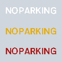 Preformed Thermoplastic Letters 'NO PARKING'