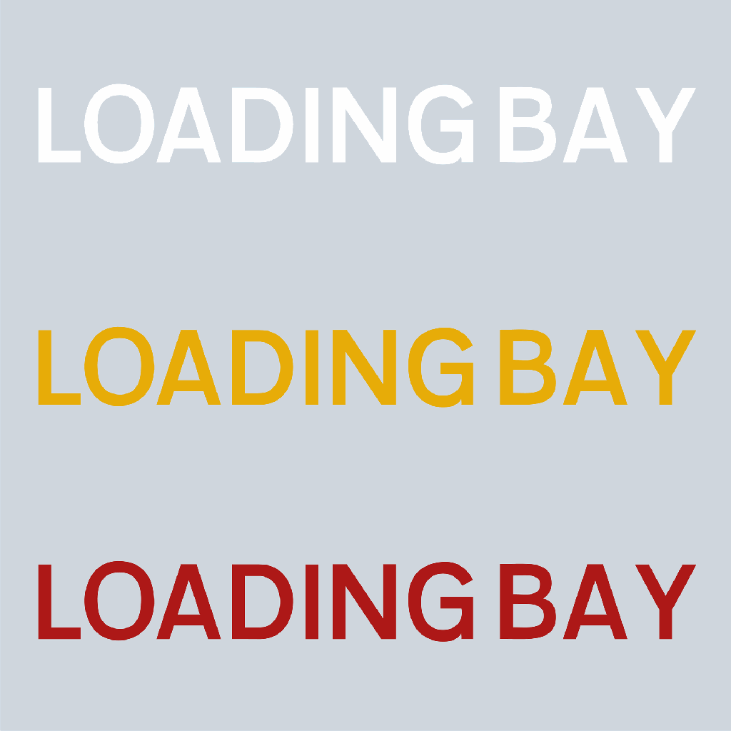 [TRLET-LOADINGBAY0100-W] Preformed Thermoplastic Letters 'LOADING BAY' (White, 100mm)