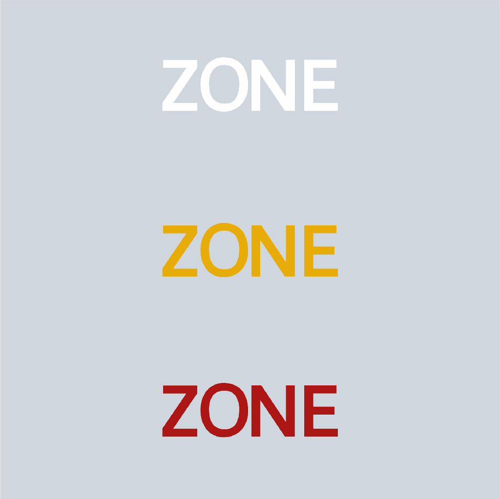 Preformed Thermoplastic Letters 'ZONE'