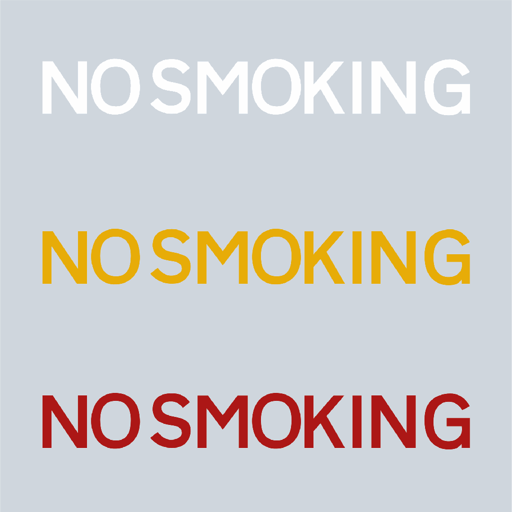 Preformed Thermoplastic Letters 'NO SMOKING'