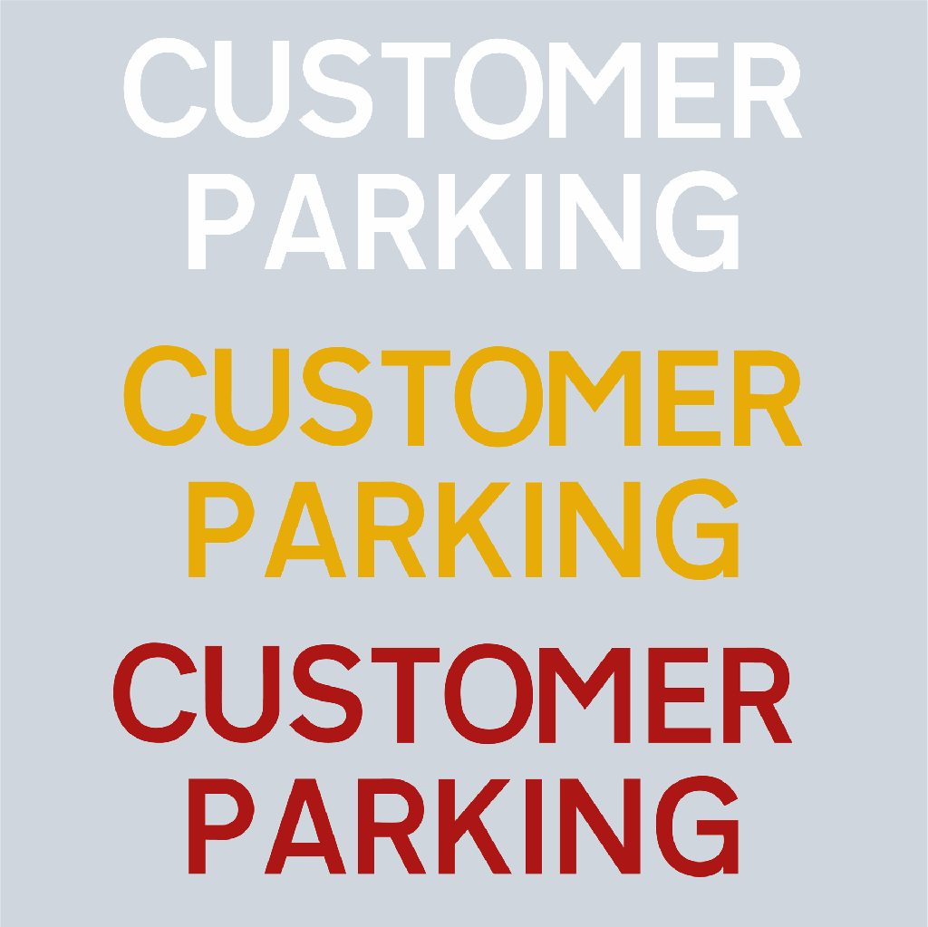 Preformed Thermoplastic Letters 'CUSTOMER PARKING'