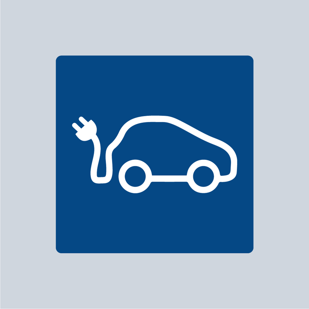 [TREV005-1000B] Electric Car Charging Symbol 5 (Dark Blue)