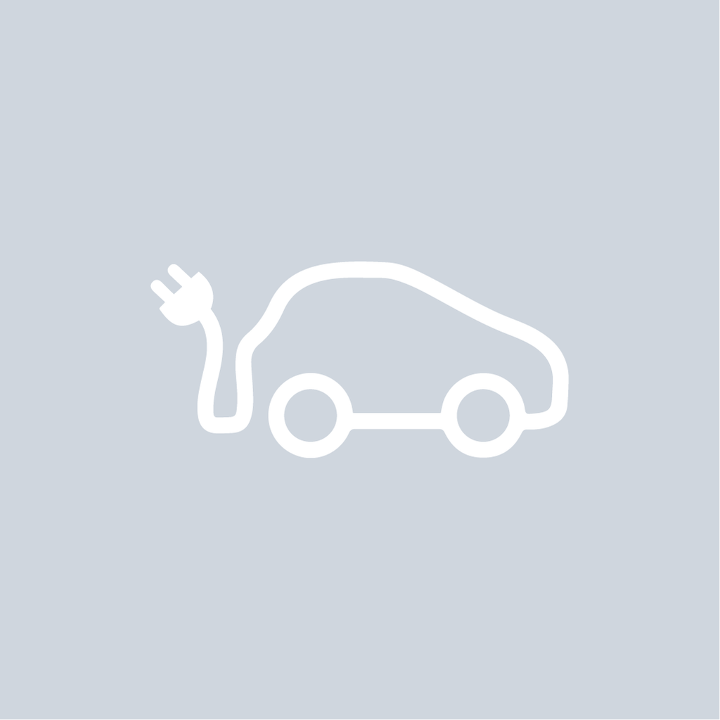 Electric Car Charging Symbol 5 - White
