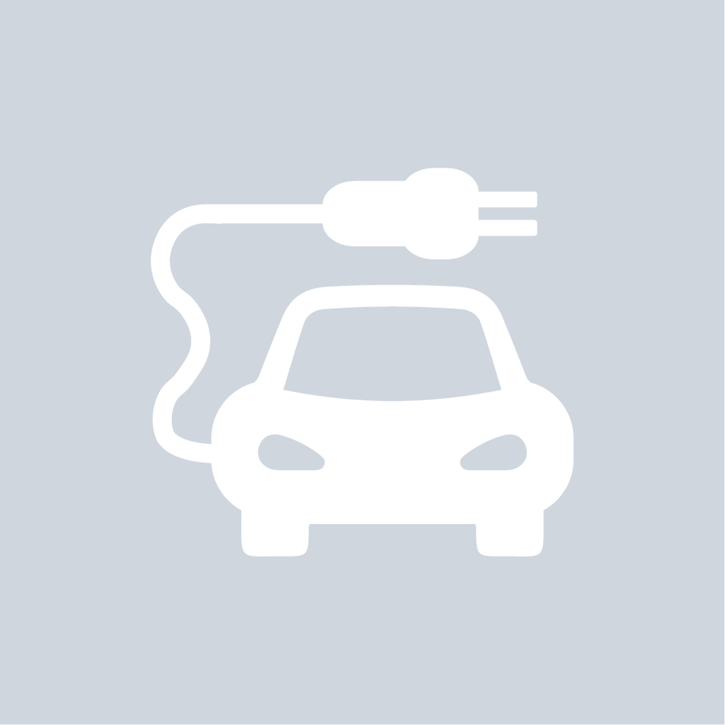[TREV007-0850W] Electric Car Charging Symbol 7 - White (850mm)