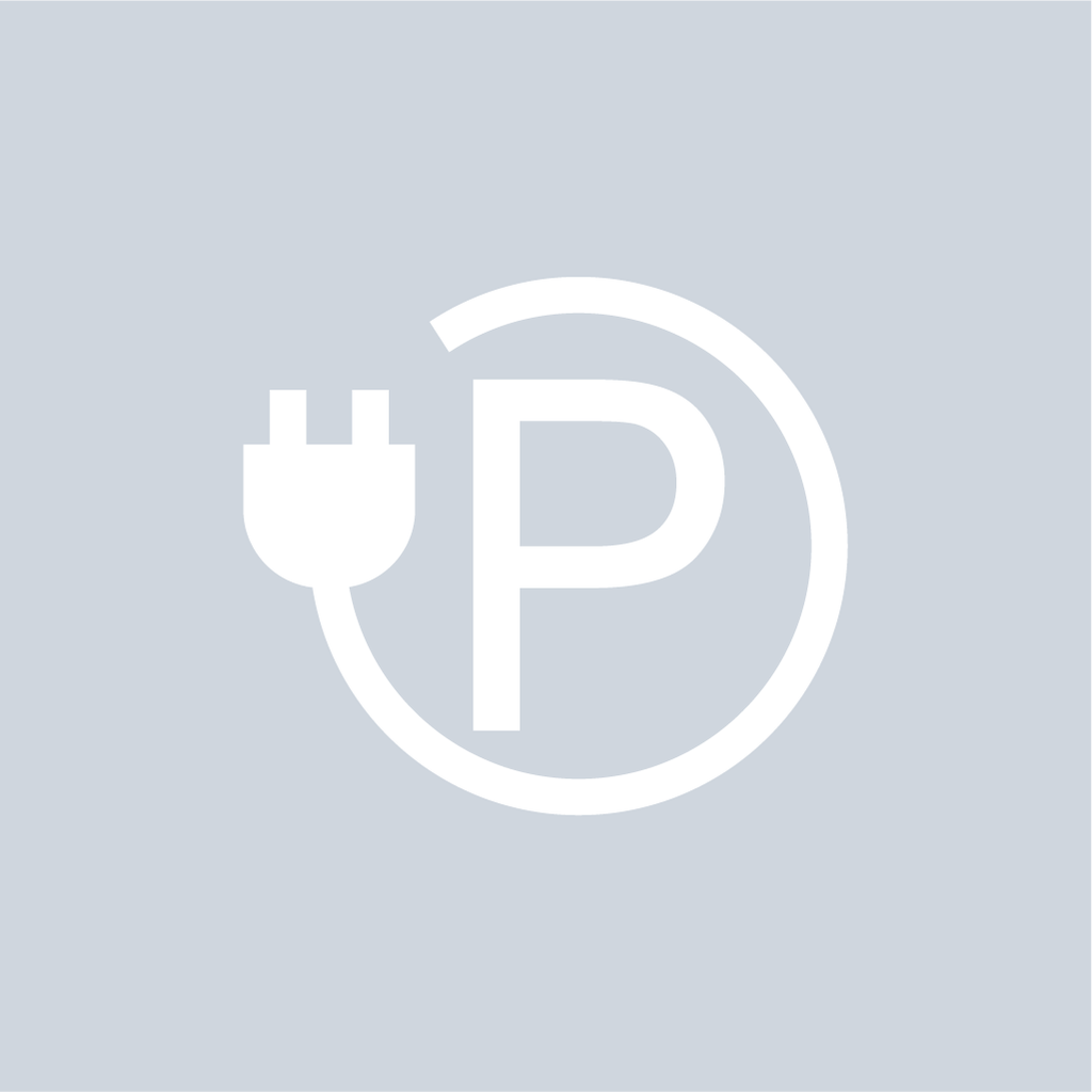 [TREV008-0850W] Electric Car Charging Symbol 8 - White (850mm)