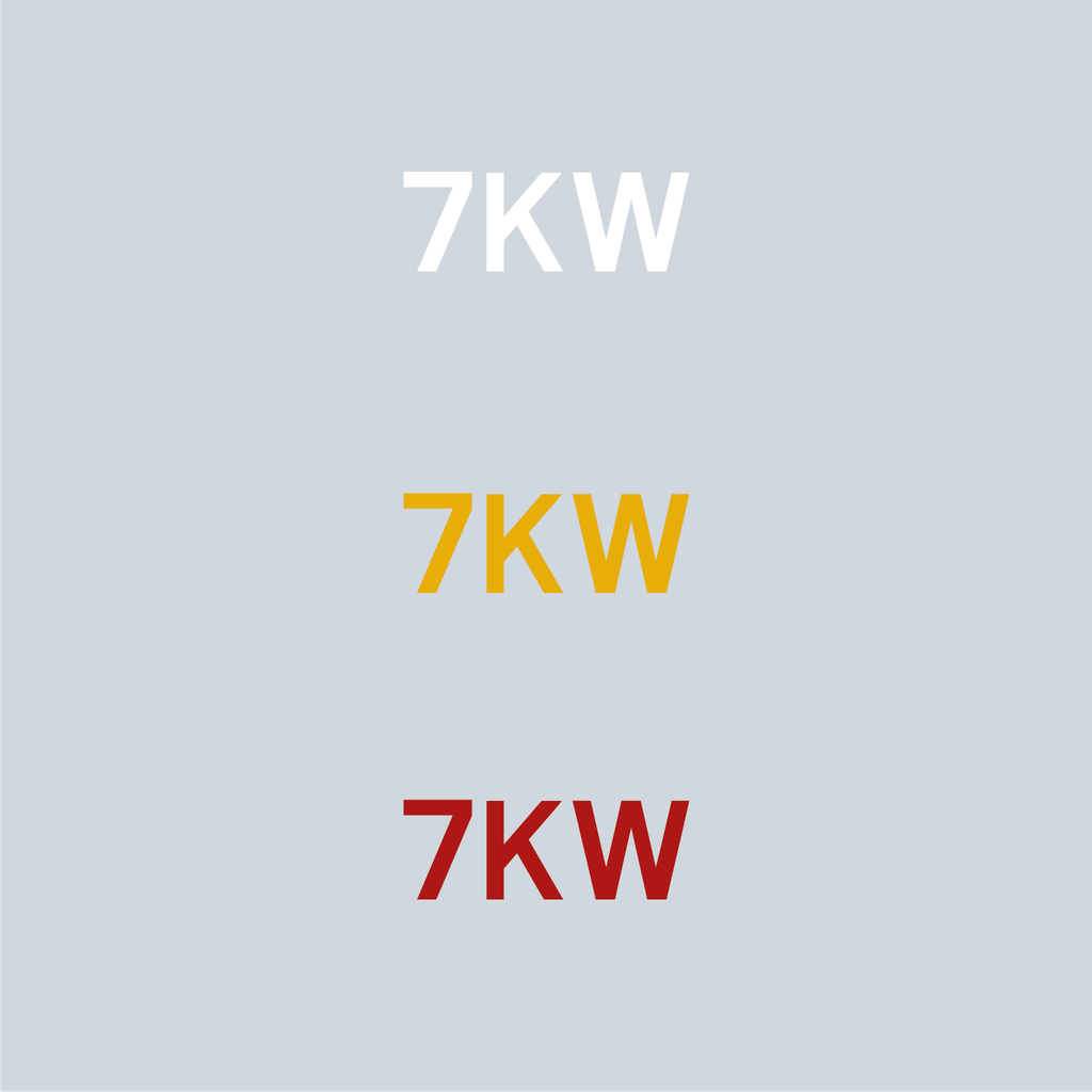 Preformed Thermoplastic Letters '7KW'