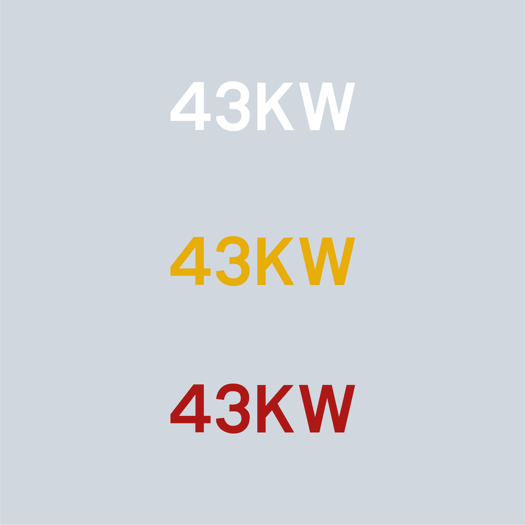 Preformed Thermoplastic Letters '43KW' 