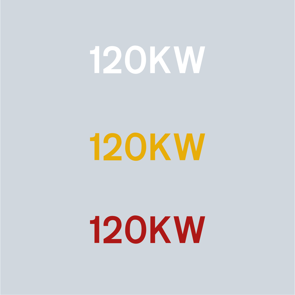 Preformed Thermoplastic Letters '120KW' 